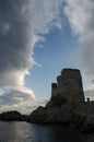 Erbalunga, Tour dÃ¢â¬â¢Erbalunga, tower, harbour, Genoese tower, Corsica, Cap Corse, Haute Corse, Upper Corse, France, Europe, island Royalty Free Stock Photo